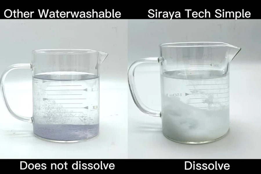 シンプルで、真の水溶性、水洗い可能な樹脂