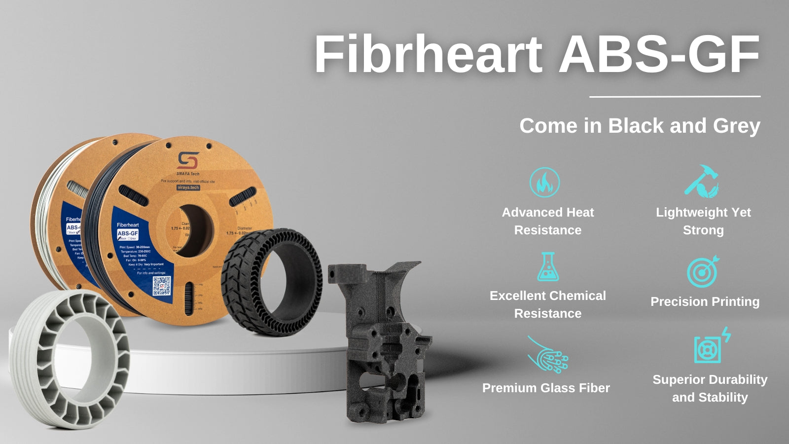 Siraya Fibreheart ABS-GF: 耐久性のあるガラス繊維強化ABSフィラメント