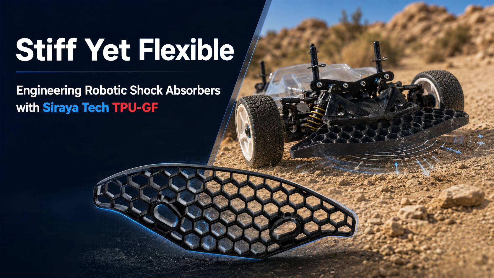 Stiff Yet Flexible: Engineering Robotic Shock Absorbers with Siraya Tech TPU-GF