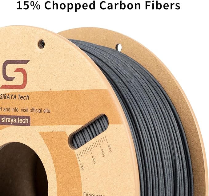 Fibreheart PPA based PAHT-CF Black FDM Printing Filament ONLY for 0.6mm Nozzles (1kg for US)