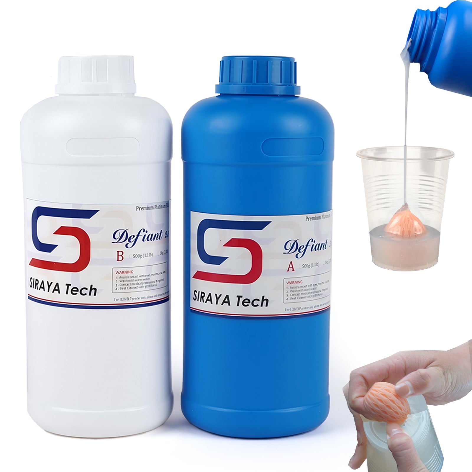 Siraya Tech Defiant 25 Clear Silicone Mold-Making Kit