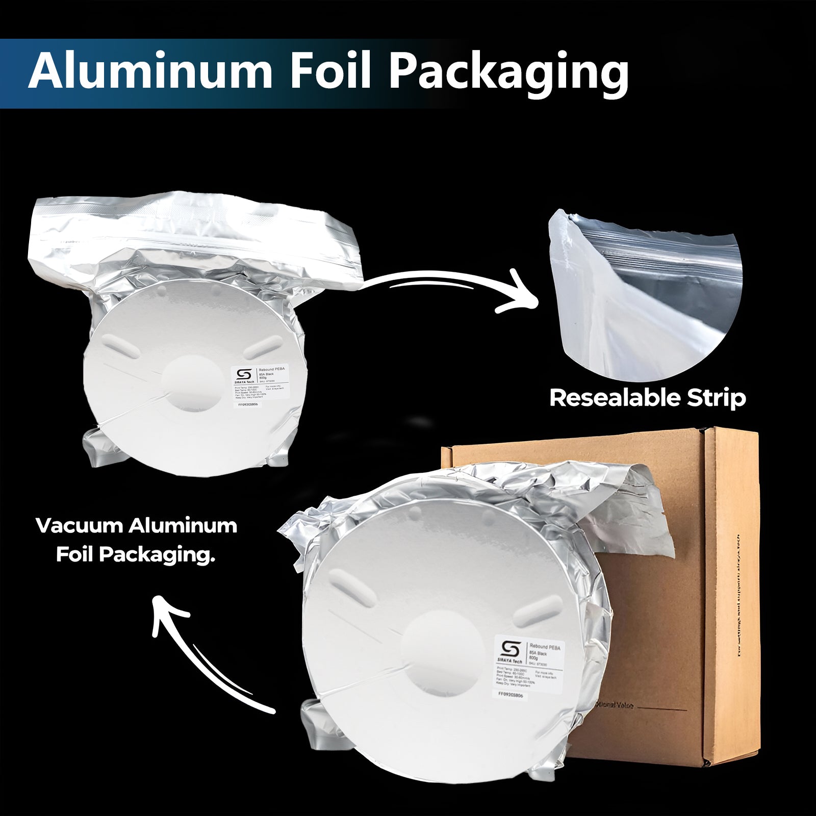 Fibreheart Rebound PEBA 85A Black Elastic Filament