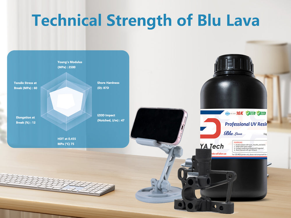 Siraya Tech Blu Lava - PC-Like strength Tough 3d printing Resin