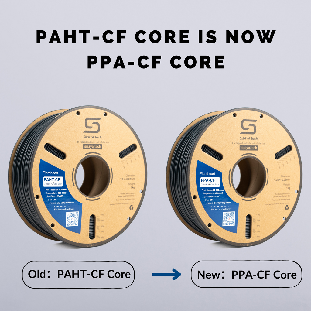 Siraya Tech Fibreheart PPA CF Core Black Filament For FDM Printing Siraya Tech Fibreheart PPA CF Core Black Filament For FDM Printing