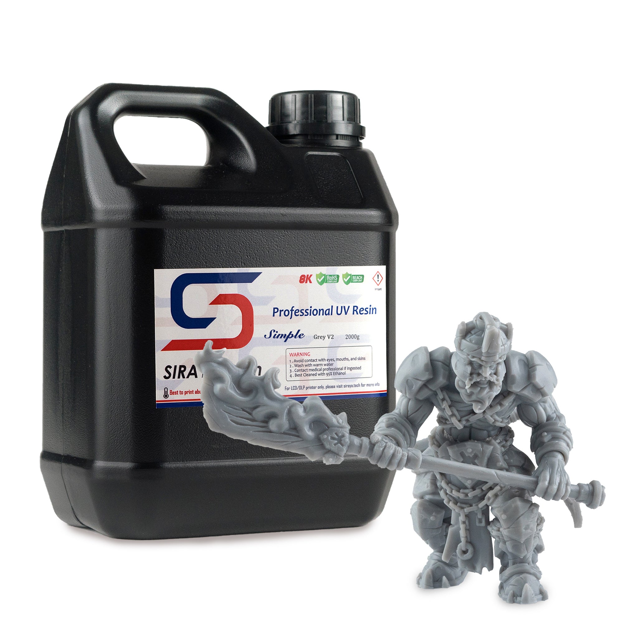 Water washable Resin - Simple Grey V2 (2kg for US)