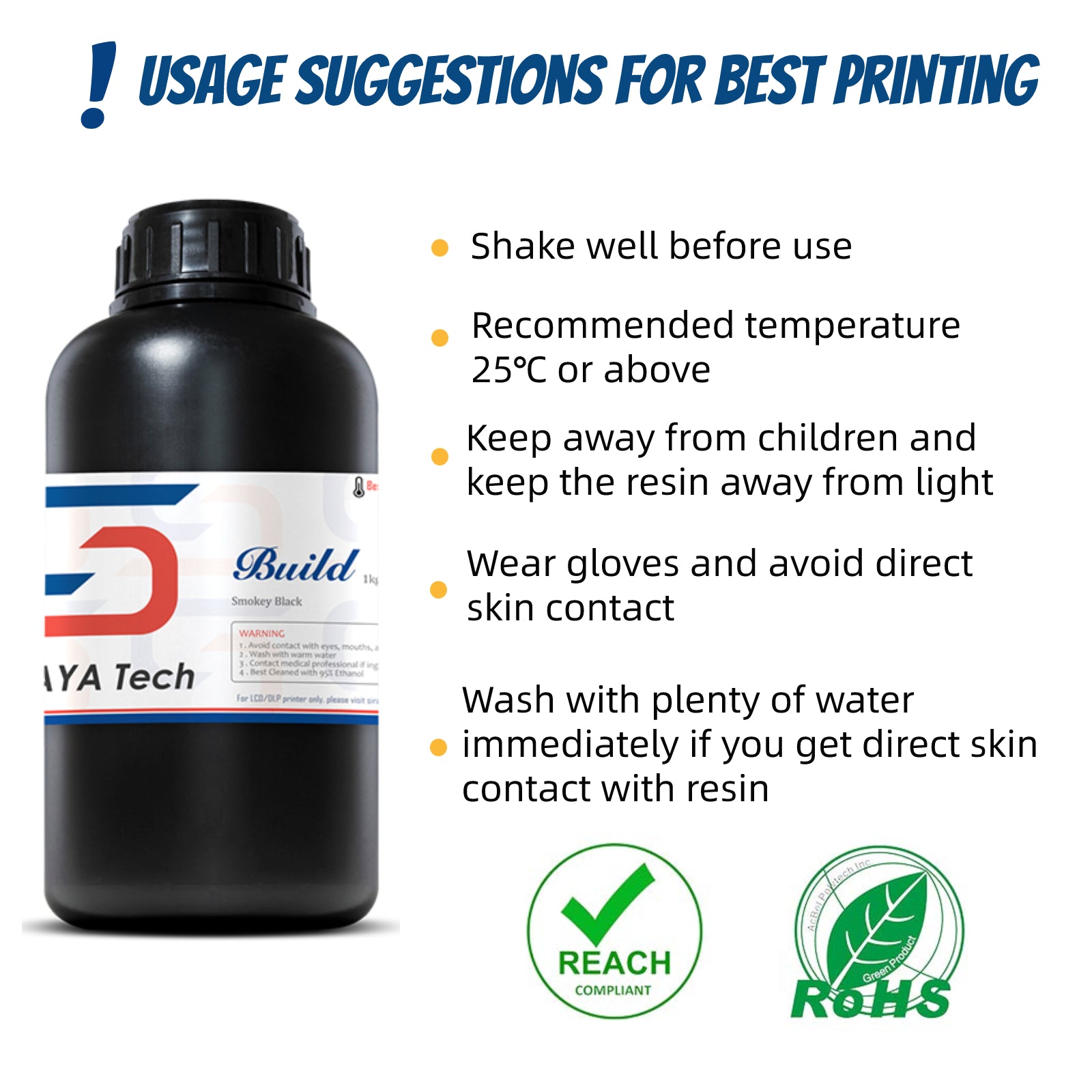 25% off - Build Smoky Black Precision Printing Resin (1kg for CA)